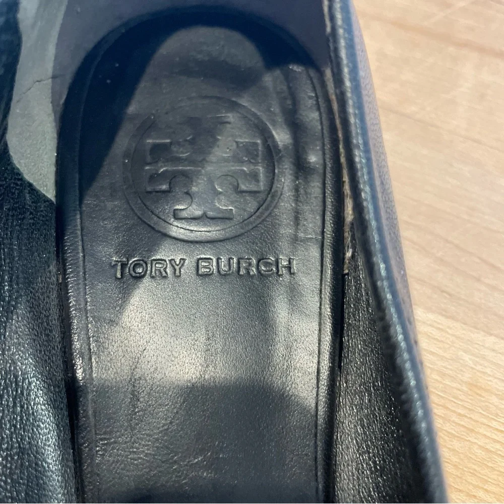 Tory Burch Flats Women's Size 6M Black Leather - Picture 6 of 12